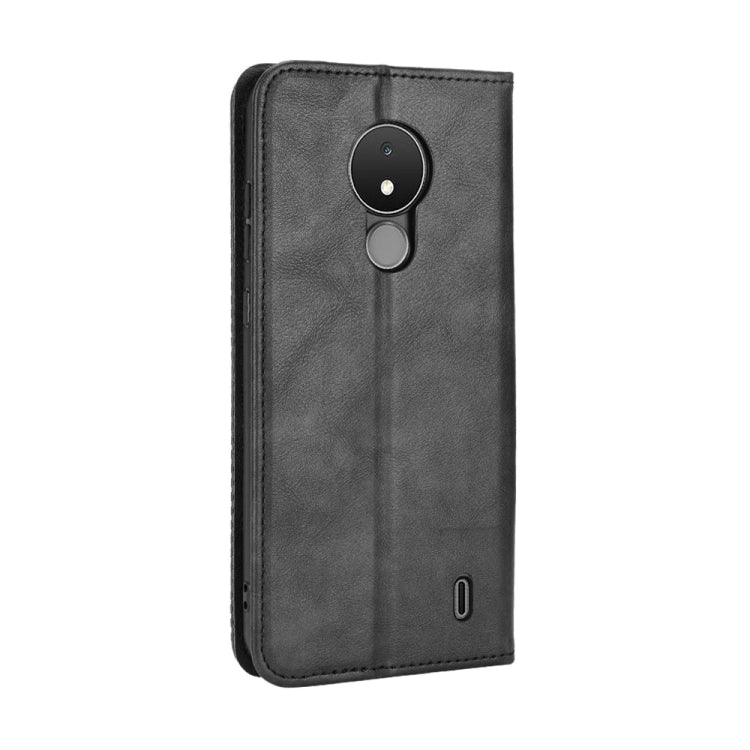 For Nokia C21 Magnetic Buckle Retro Crazy Horse Leather Phone Case