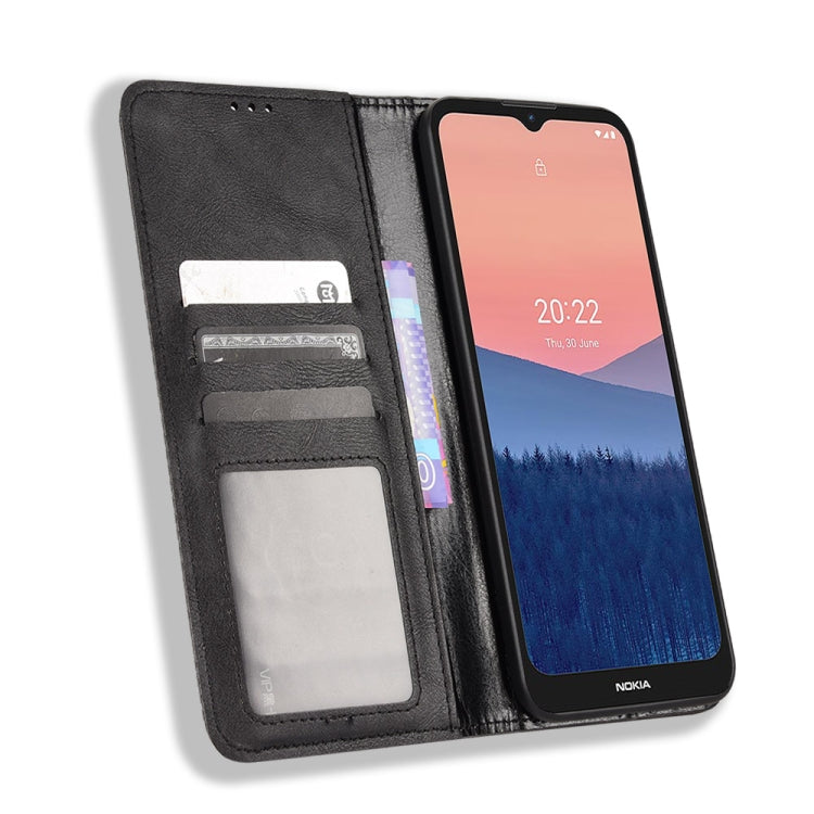For Nokia C21 Magnetic Buckle Retro Crazy Horse Leather Phone Case