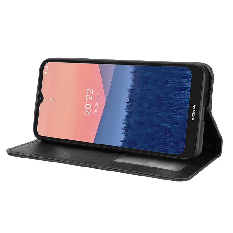 For Nokia C21 Magnetic Buckle Retro Crazy Horse Leather Phone Case