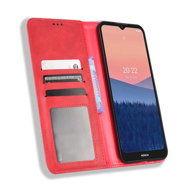For Nokia C21 Magnetic Buckle Retro Crazy Horse Leather Phone Case