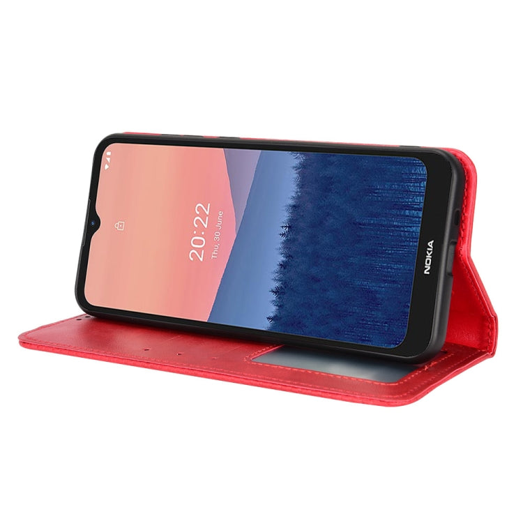 For Nokia C21 Magnetic Buckle Retro Crazy Horse Leather Phone Case