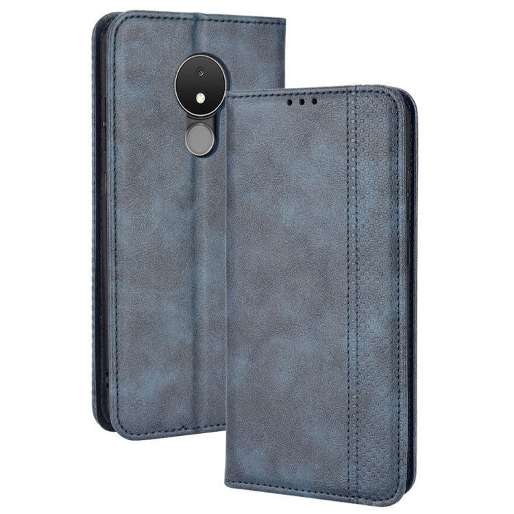 For Nokia C21 Magnetic Buckle Retro Crazy Horse Leather Phone Case