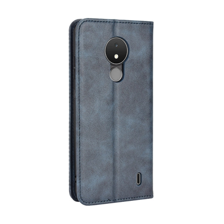 For Nokia C21 Magnetic Buckle Retro Crazy Horse Leather Phone Case
