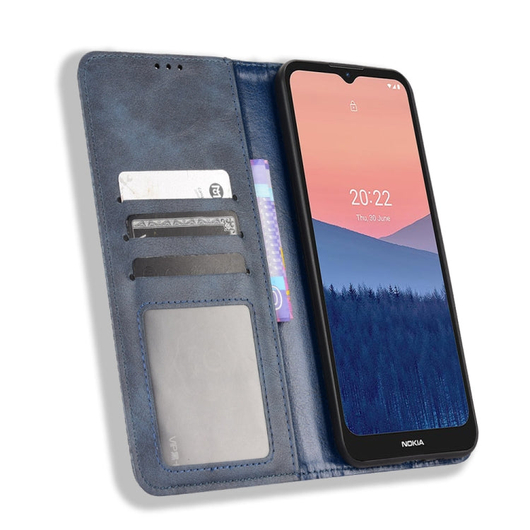 For Nokia C21 Magnetic Buckle Retro Crazy Horse Leather Phone Case