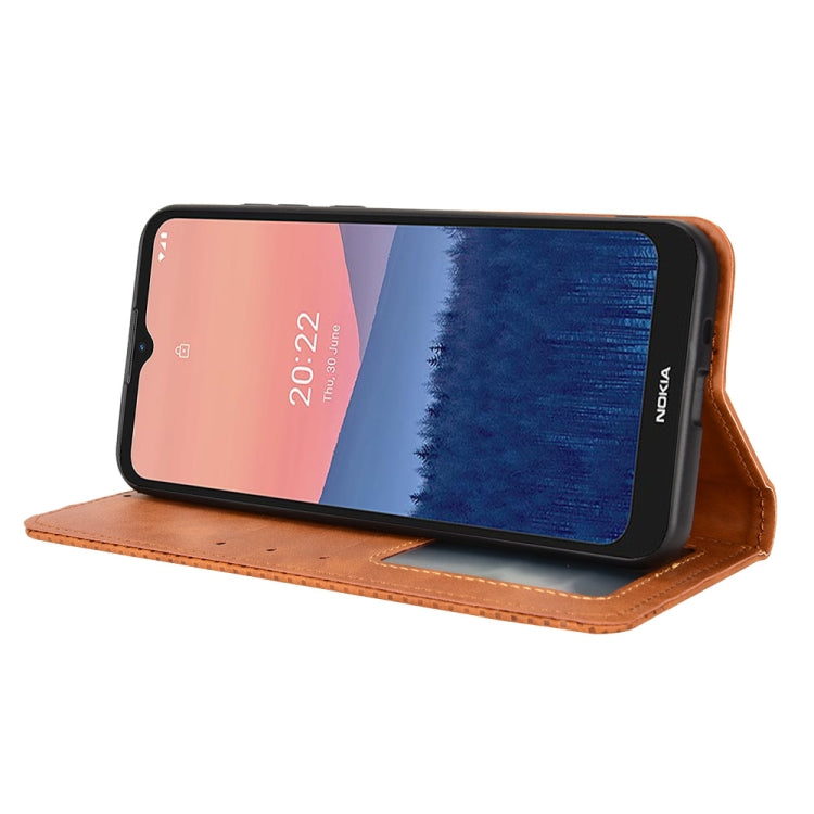 For Nokia C21 Magnetic Buckle Retro Crazy Horse Leather Phone Case