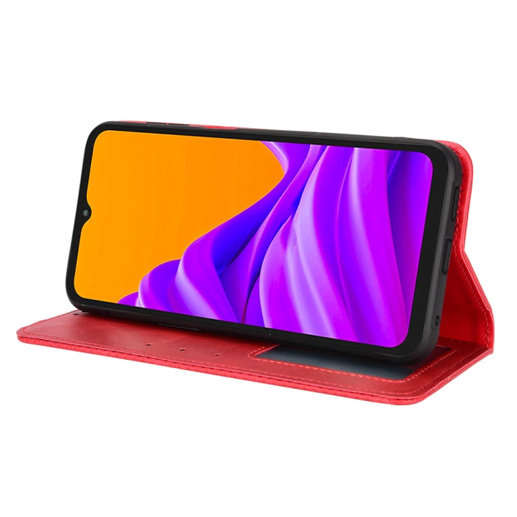 For Samsung Galaxy Xcover6 Pro Magnetic Buckle Retro Crazy Horse Leather Phone Case