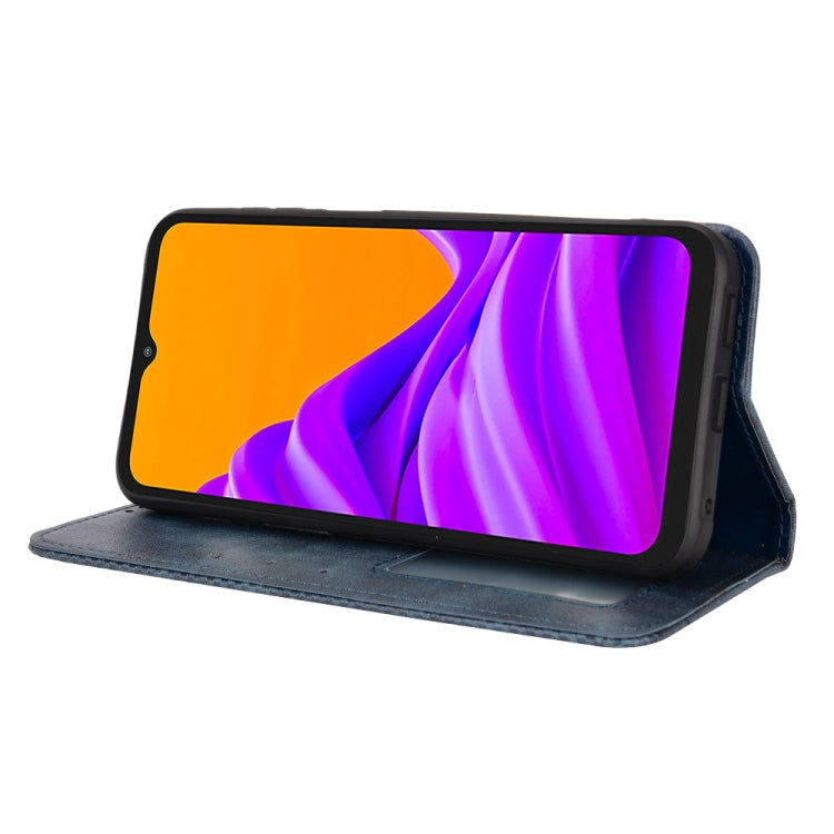 For Samsung Galaxy Xcover6 Pro Magnetic Buckle Retro Crazy Horse Leather Phone Case