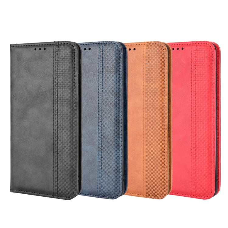 For Samsung Galaxy Xcover6 Pro Magnetic Buckle Retro Crazy Horse Leather Phone Case