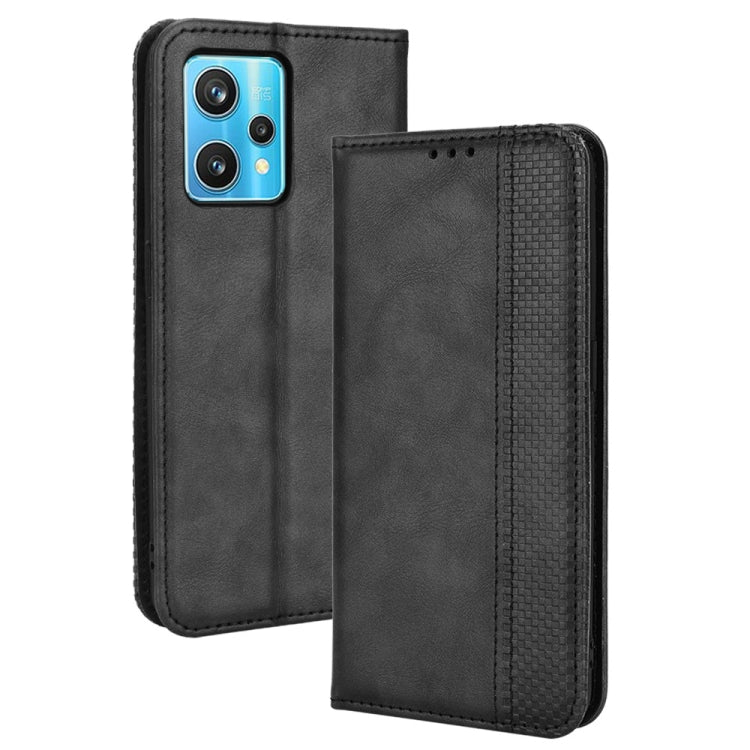 For OnePlus Nord CE 2 Lite 5G/OPPO Realme 9 Pro/9 5G Magnetic Buckle Retro Crazy Horse Leather Phone Case