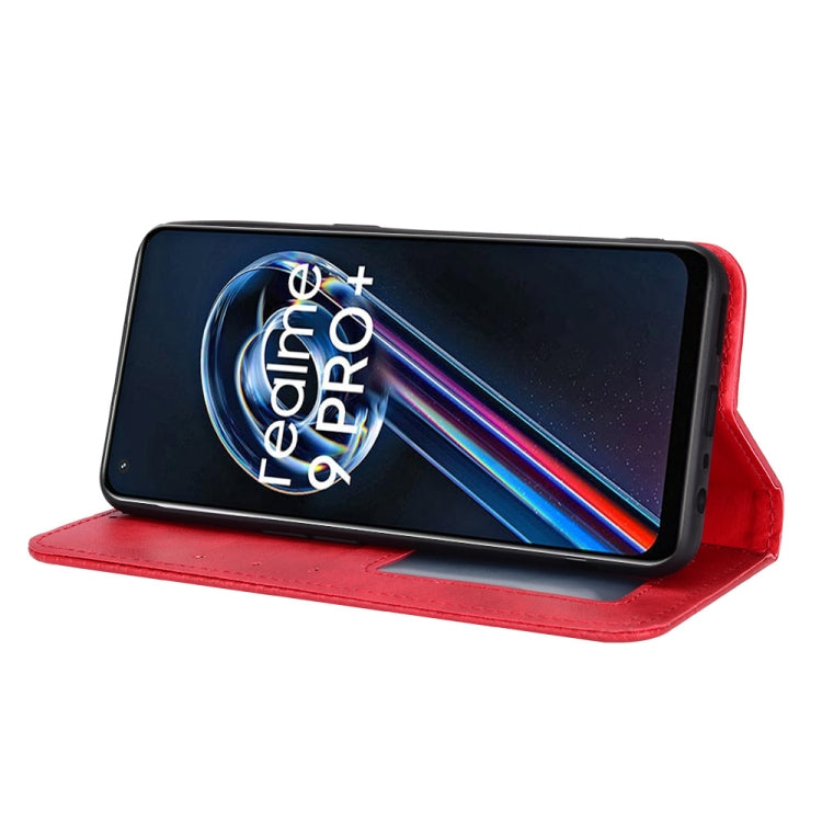 For OnePlus Nord CE 2 Lite 5G/OPPO Realme 9 Pro/9 5G Magnetic Buckle Retro Crazy Horse Leather Phone Case