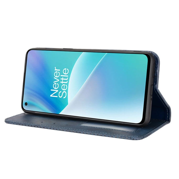 For OnePlus Nord 2T Magnetic Buckle Retro Crazy Horse Leather Phone Case