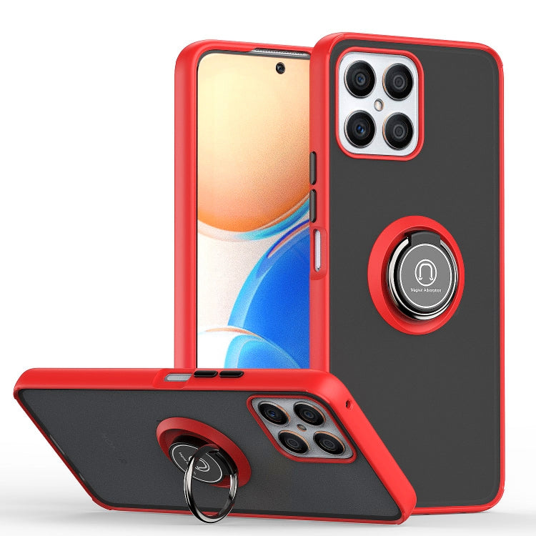 For Honor X8 Q Shadow 1 Series TPU + PC Phone Case with Ring