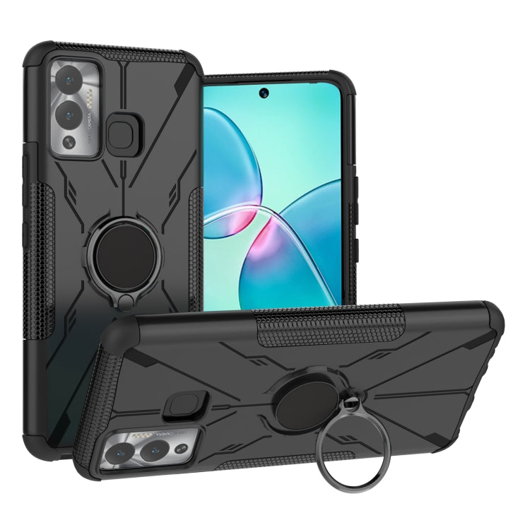 For Infinix Hot 12 Play Armor Bear Shockproof PC + TPU Phone Case