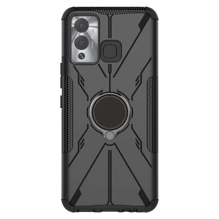 For Infinix Hot 12 Play Armor Bear Shockproof PC + TPU Phone Case