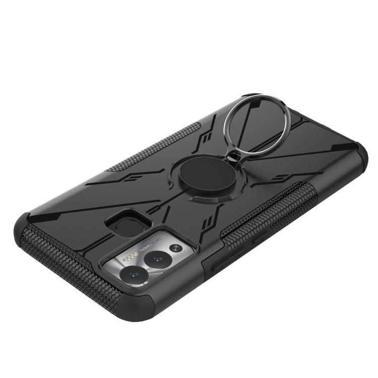 For Infinix Hot 12 Play Armor Bear Shockproof PC + TPU Phone Case