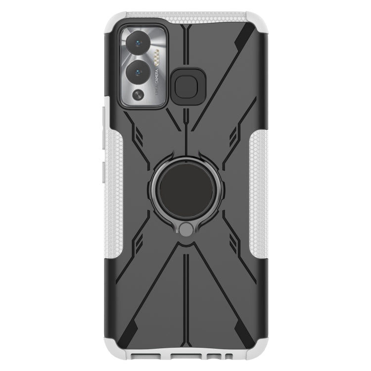 For Infinix Hot 12 Play Armor Bear Shockproof PC + TPU Phone Case