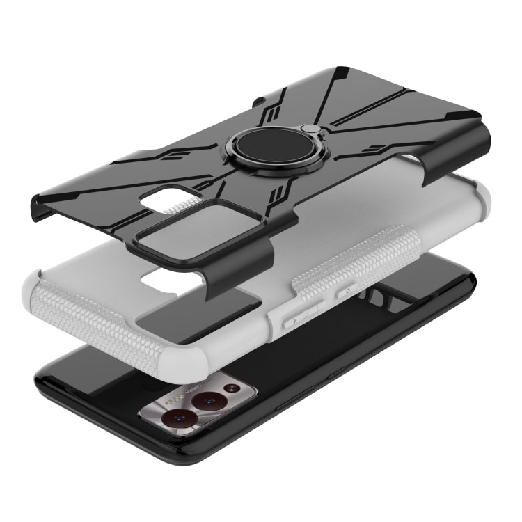 For Infinix Hot 12 Play Armor Bear Shockproof PC + TPU Phone Case