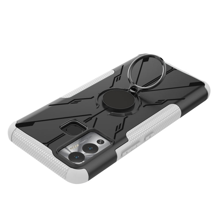 For Infinix Hot 12 Play Armor Bear Shockproof PC + TPU Phone Case