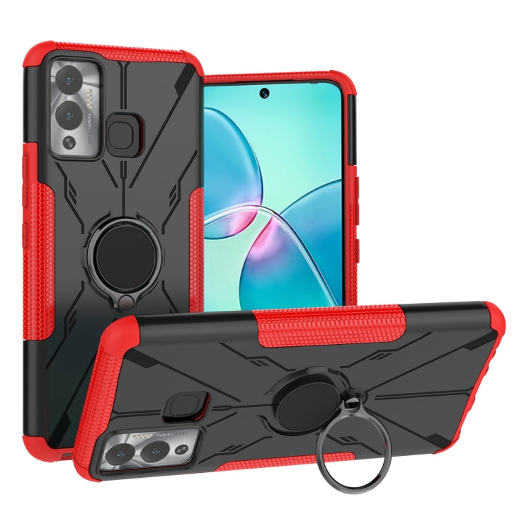 For Infinix Hot 12 Play Armor Bear Shockproof PC + TPU Phone Case