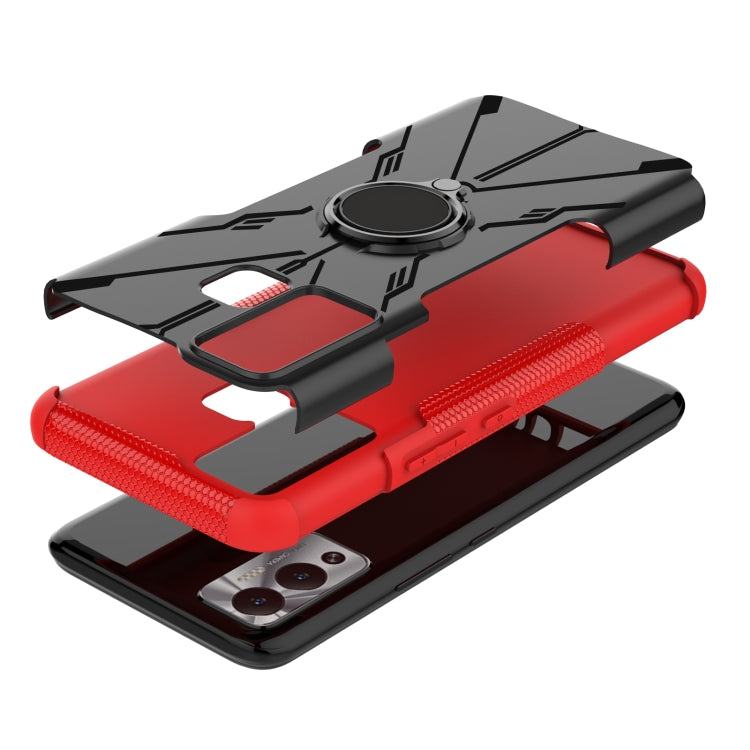 For Infinix Hot 12 Play Armor Bear Shockproof PC + TPU Phone Case