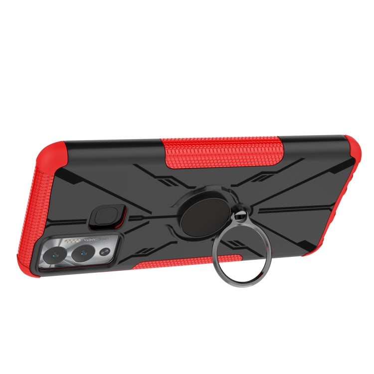 For Infinix Hot 12 Play Armor Bear Shockproof PC + TPU Phone Case