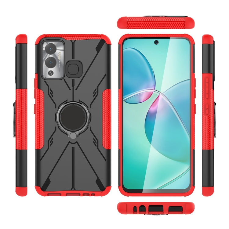 For Infinix Hot 12 Play Armor Bear Shockproof PC + TPU Phone Case