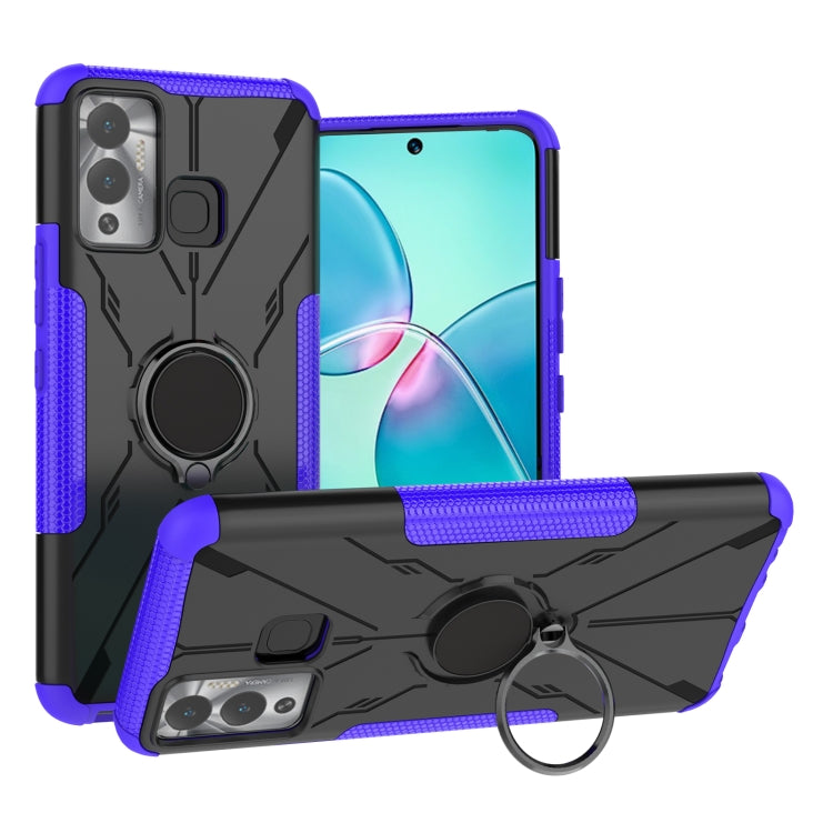 For Infinix Hot 12 Play Armor Bear Shockproof PC + TPU Phone Case