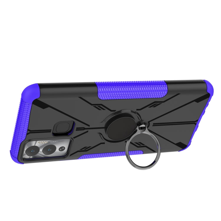 For Infinix Hot 12 Play Armor Bear Shockproof PC + TPU Phone Case
