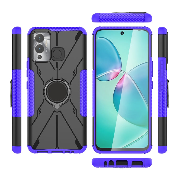For Infinix Hot 12 Play Armor Bear Shockproof PC + TPU Phone Case