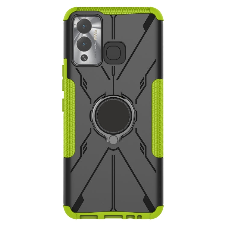For Infinix Hot 12 Play Armor Bear Shockproof PC + TPU Phone Case