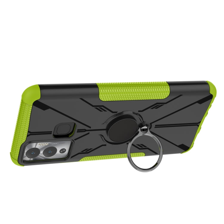 For Infinix Hot 12 Play Armor Bear Shockproof PC + TPU Phone Case