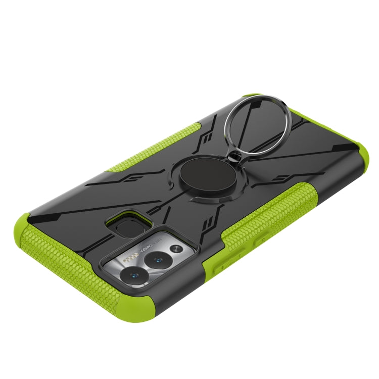 For Infinix Hot 12 Play Armor Bear Shockproof PC + TPU Phone Case