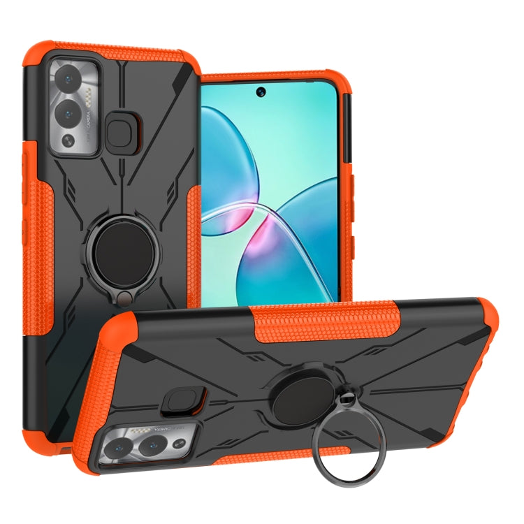 For Infinix Hot 12 Play Armor Bear Shockproof PC + TPU Phone Case