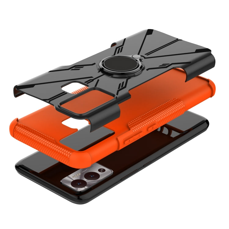 For Infinix Hot 12 Play Armor Bear Shockproof PC + TPU Phone Case