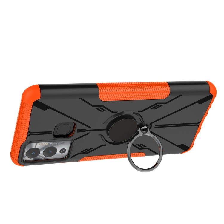 For Infinix Hot 12 Play Armor Bear Shockproof PC + TPU Phone Case