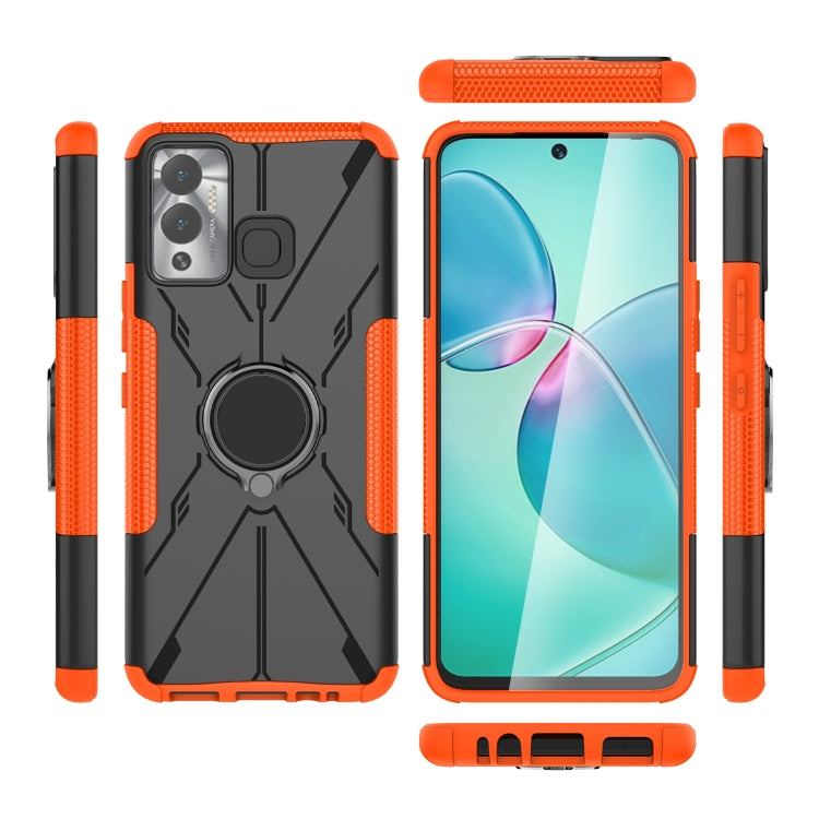 For Infinix Hot 12 Play Armor Bear Shockproof PC + TPU Phone Case