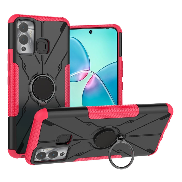 For Infinix Hot 12 Play Armor Bear Shockproof PC + TPU Phone Case