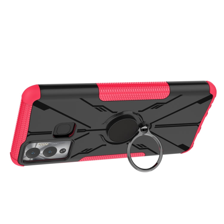 For Infinix Hot 12 Play Armor Bear Shockproof PC + TPU Phone Case