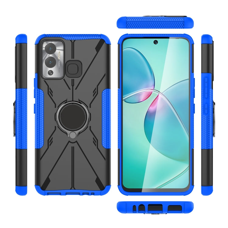 For Infinix Hot 12 Play Armor Bear Shockproof PC + TPU Phone Case