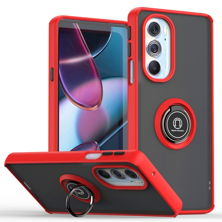For Motorola Edge X30/30 Pro/Plus 2022 Q Shadow 1 Series TPU + PC Phone Case with Ring