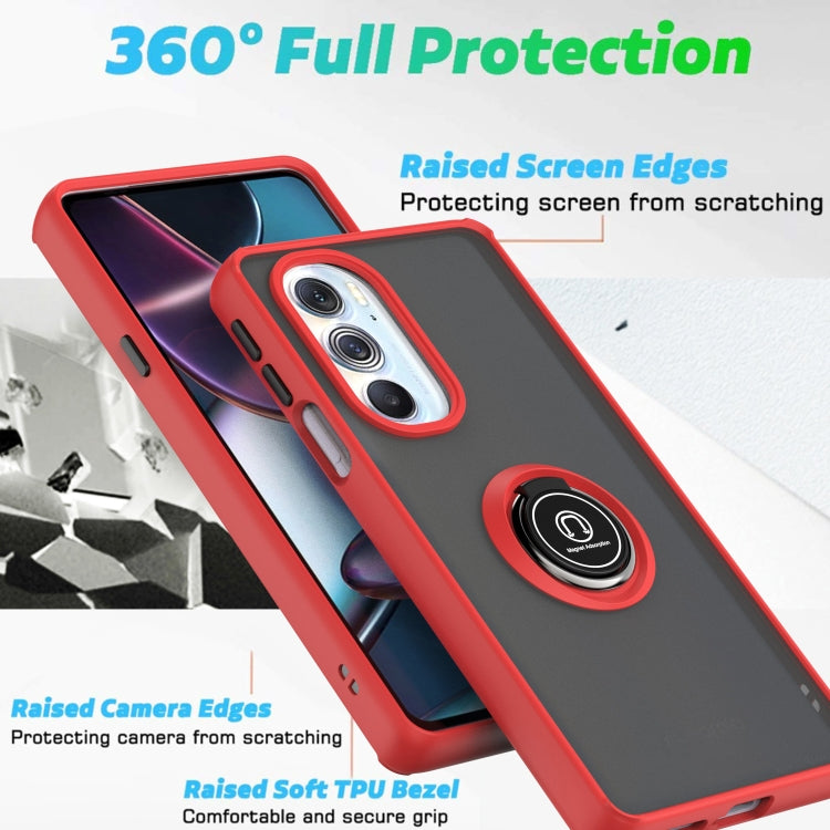 For Motorola Edge X30/30 Pro/Plus 2022 Q Shadow 1 Series TPU + PC Phone Case with Ring