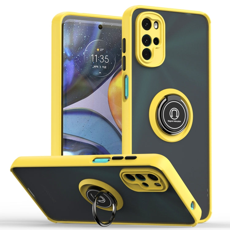 For Motorola Moto G22 Q Shadow 1 Series TPU + PC Phone Case with Ring