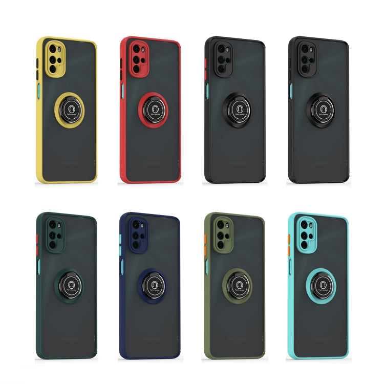 For Motorola Moto G22 Q Shadow 1 Series TPU + PC Phone Case with Ring