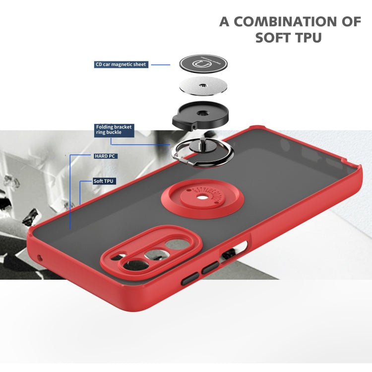 For Motorola Moto G Stylus 5G 2022 Q Shadow 1 Series TPU + PC Phone Case with Ring