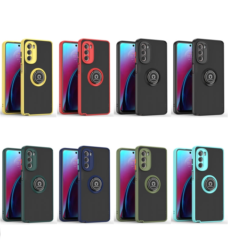 For Motorola Moto G Stylus 5G 2022 Q Shadow 1 Series TPU + PC Phone Case with Ring