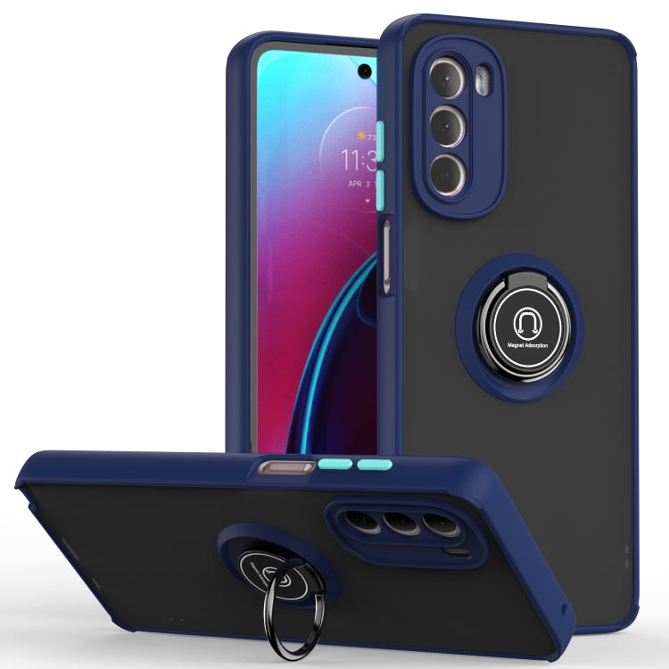 For Motorola Moto G Stylus 5G 2022 Q Shadow 1 Series TPU + PC Phone Case with Ring