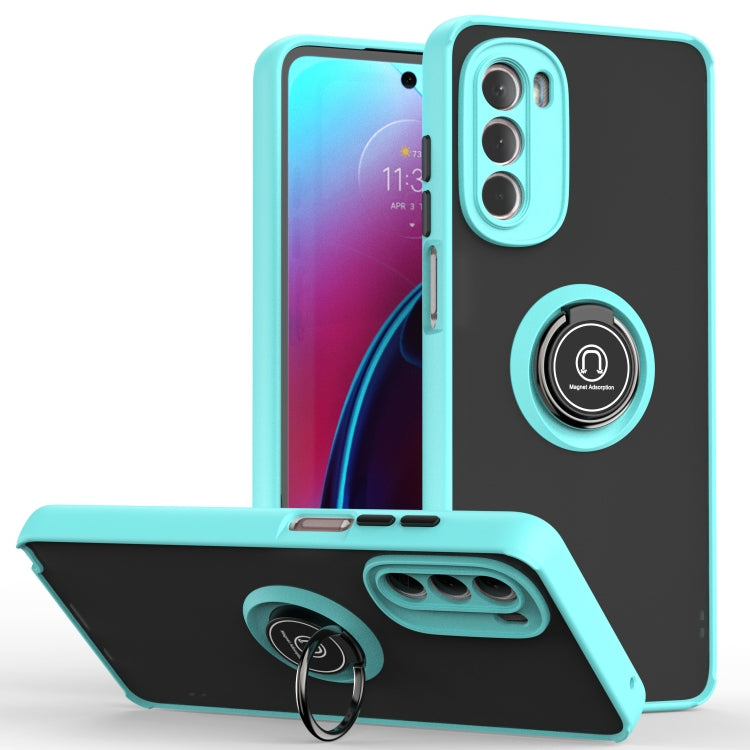 For Motorola Moto G Stylus 5G 2022 Q Shadow 1 Series TPU + PC Phone Case with Ring
