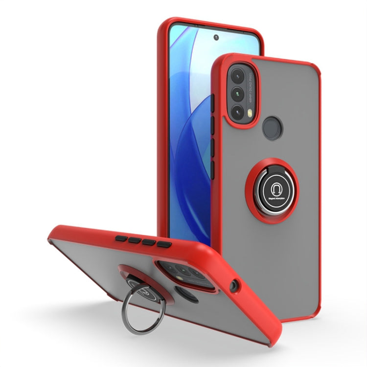 For Motorola Moto E20/E40 Q Shadow 1 Series TPU + PC Phone Case with Ring