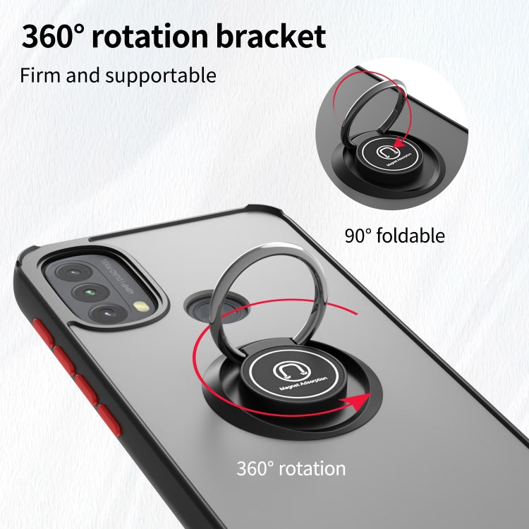 For Motorola Moto E20/E40 Q Shadow 1 Series TPU + PC Phone Case with Ring