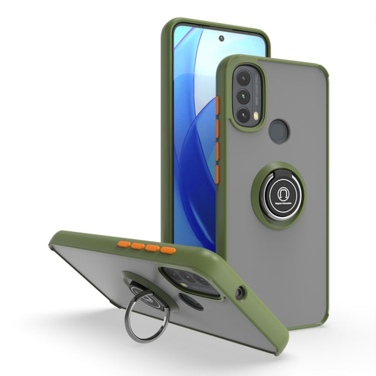For Motorola Moto E20/E40 Q Shadow 1 Series TPU + PC Phone Case with Ring